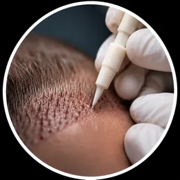 DHI Haartransplantation mit Implanter-Stift